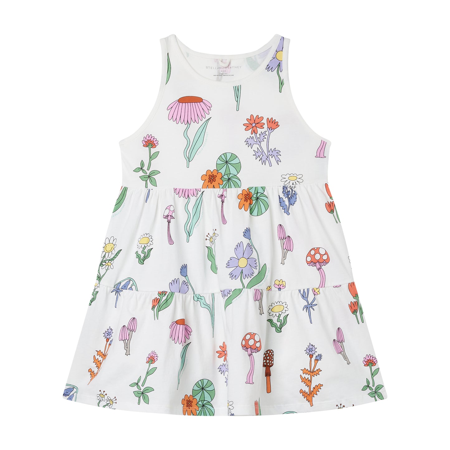 STELLA MCCARTNEY - GIRL SLEEVELESS FAIRY FLORAL PRINT DRESS