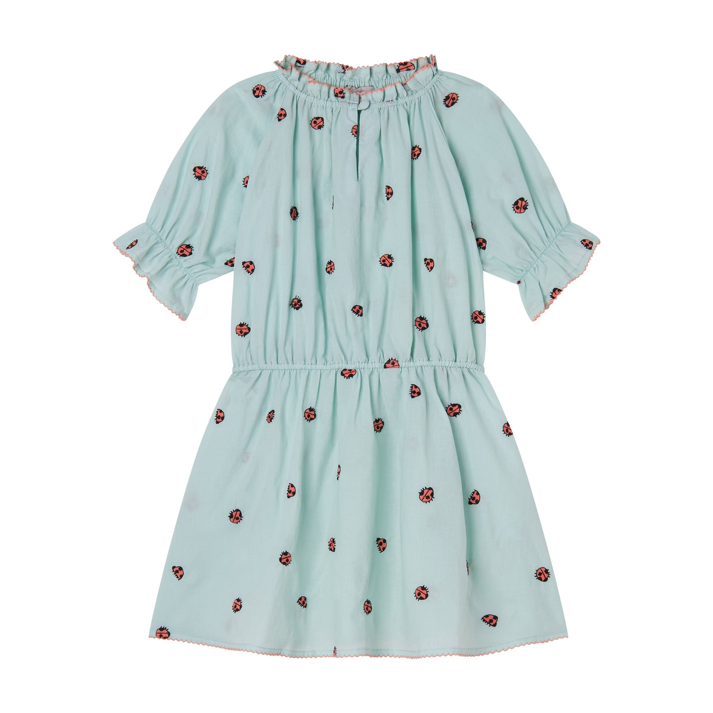 STELLA MCCARTNEY - Girls SS Dress With Lady Bugs Embro