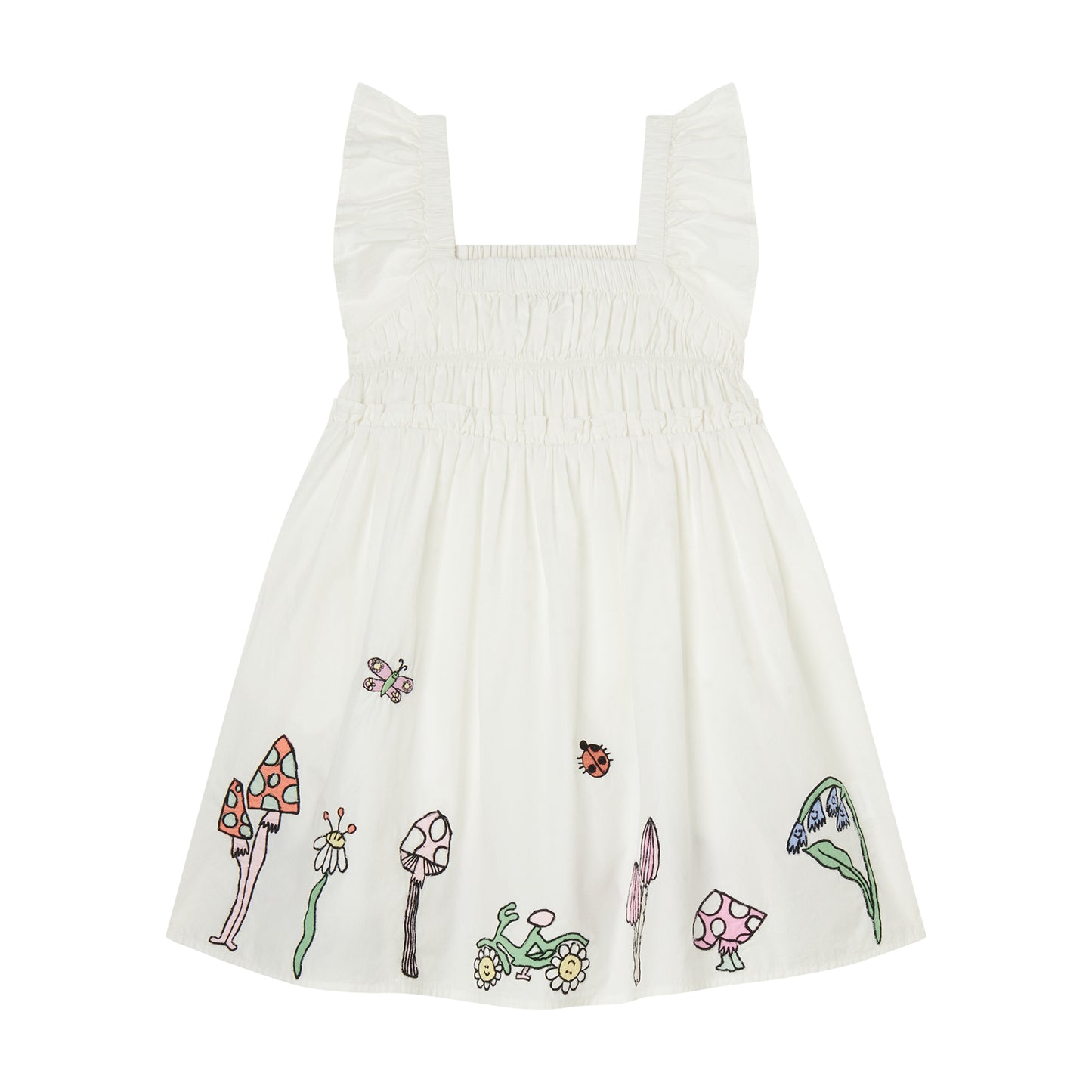 STELLA MCCARTNEY - GIRL SLEEVELESS DRESS WITH FAIRYLAND EMBRO