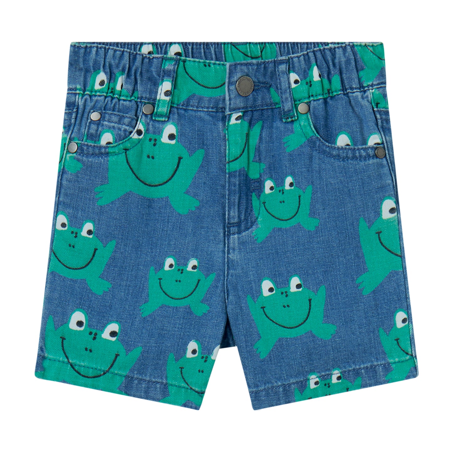 STELLA MCCARTNEY - Baby Boy Frogs Chambray Shorts