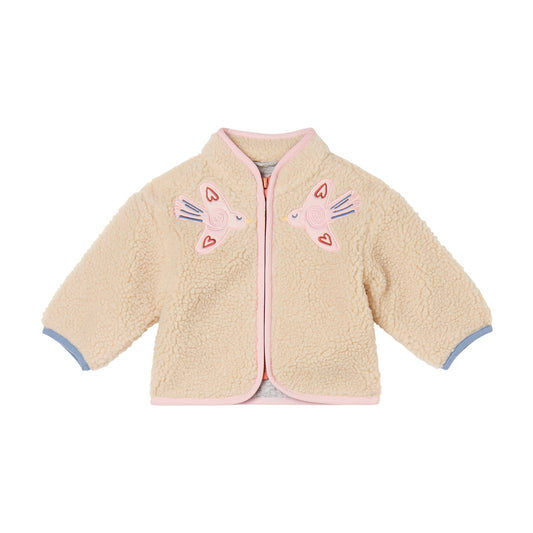 STELLA MCCARTNEY - Baby Girl Teddy Jacket With Birds Patch