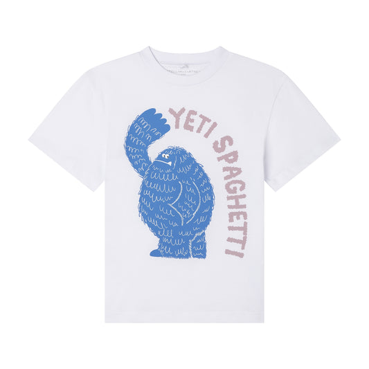 STELLA MCCARTNEY - Boy SS T-Shirt With Yeti Spaghetti Print