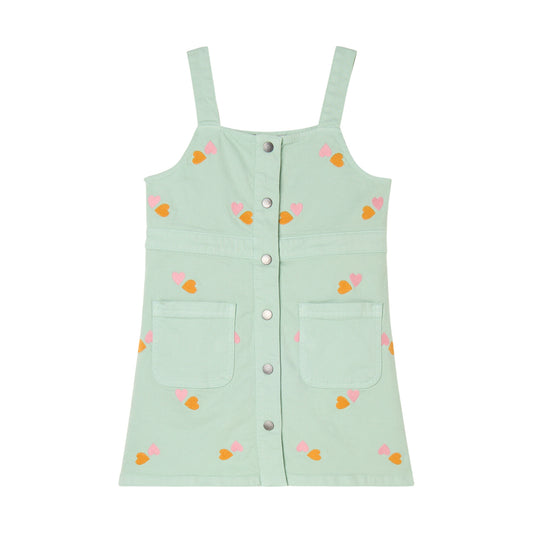 STELLA MCCARTNEY - Girl Gabardine Ricamata Hearts Jumper