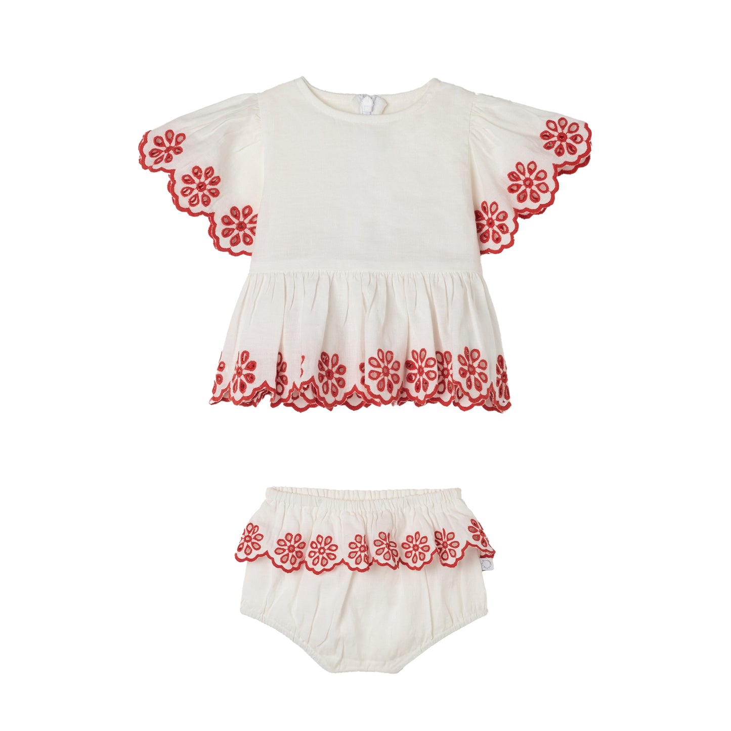 STELLA MCCARTNEY - Baby Girl 2 Pc Linen Top And Bloomers Set