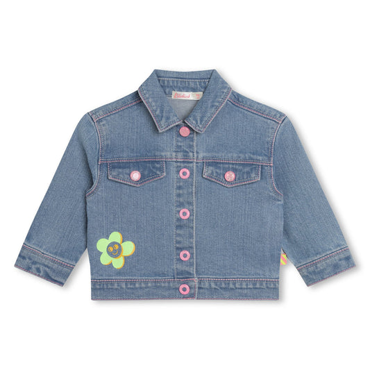 BILLIEBLUSH - Baby Denim Jacket w/ Logo Graphic On Back