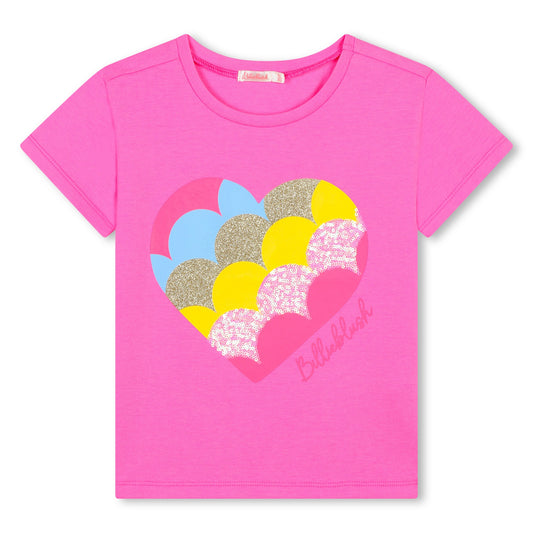 BILLIEBLUSH - SHORT SLEEVE TSHIRT WITH HEART GRAPHIC