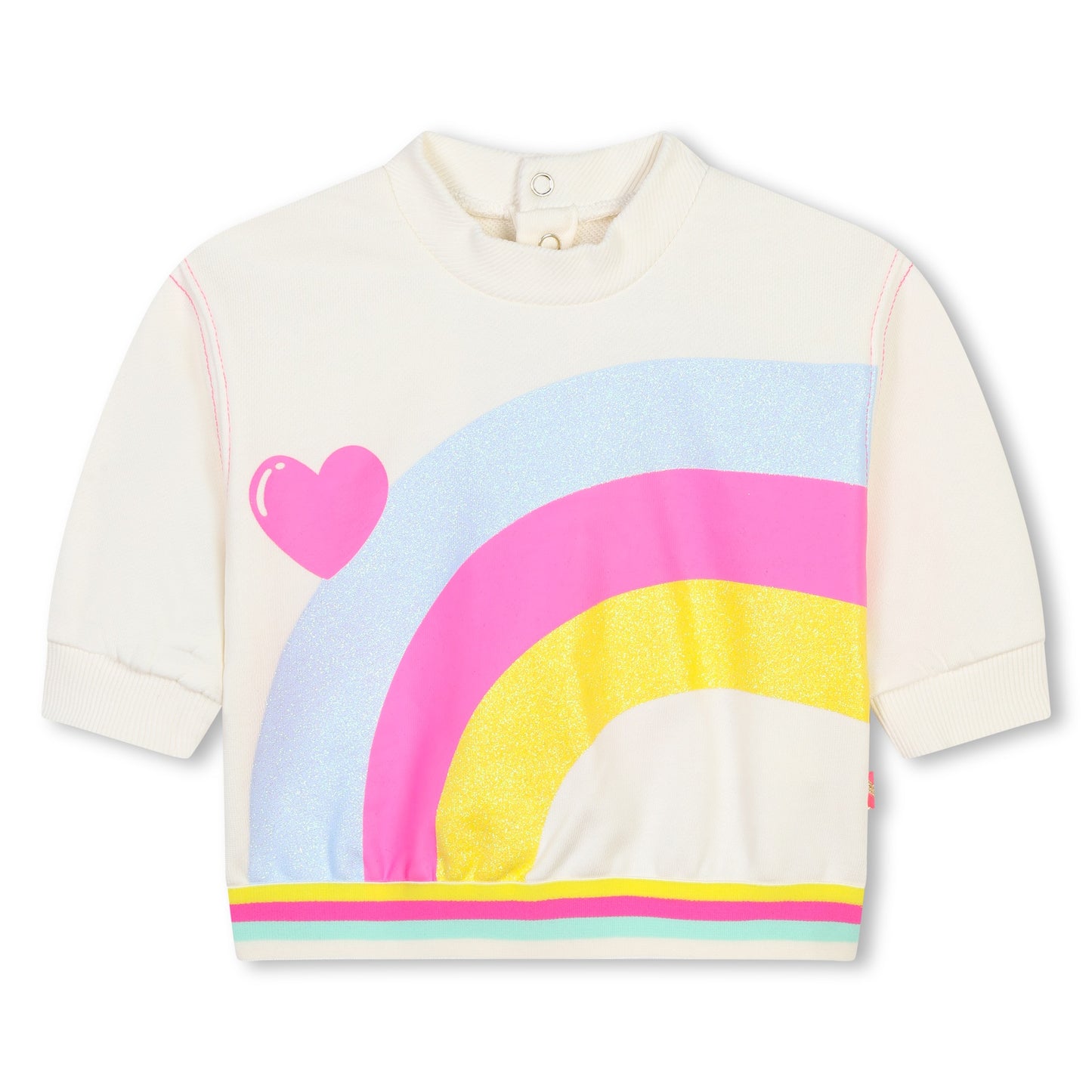 BILLIEBLUSH - FRENCH TERRY SWEATER WITH RAINBOW GRAPHIC