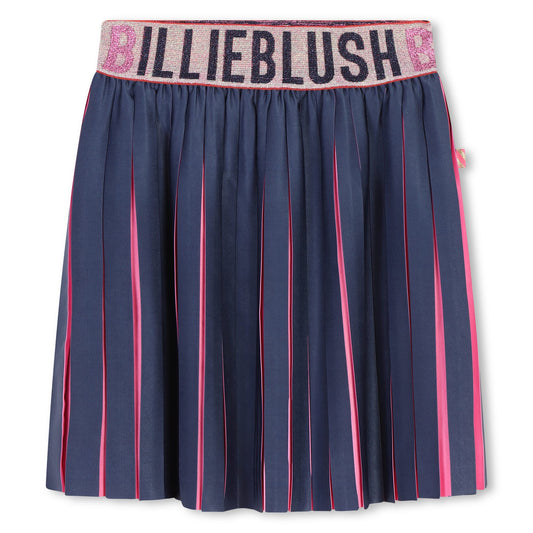 BILLIEBLUSH - PLEATED SKIRT WITH NEON HIGHLIGHT AND LOGO WAIST