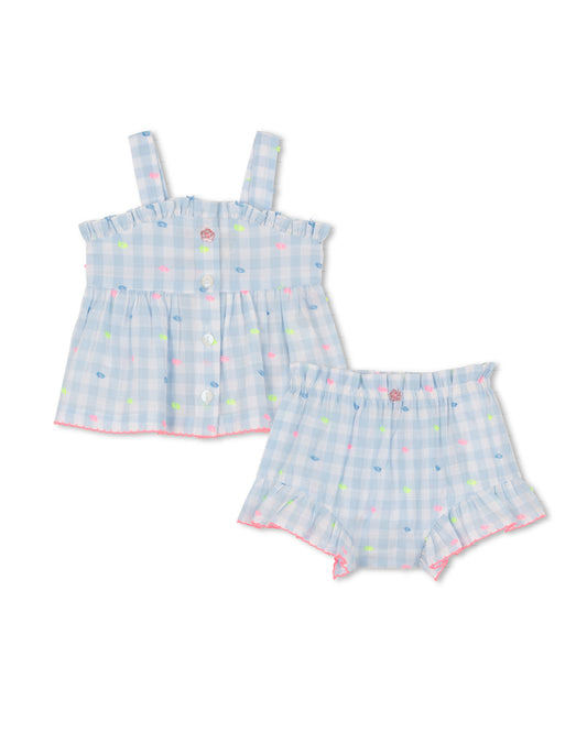 BILLIEBLUSH - Newborn Gingham Tank Top + Shorts Set