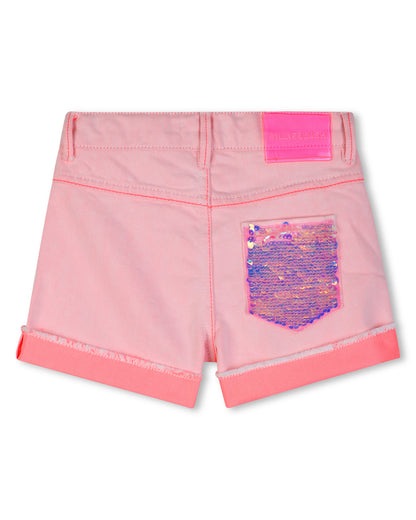 BILLIEBLUSH - Sequin Pocket Twill Shorts