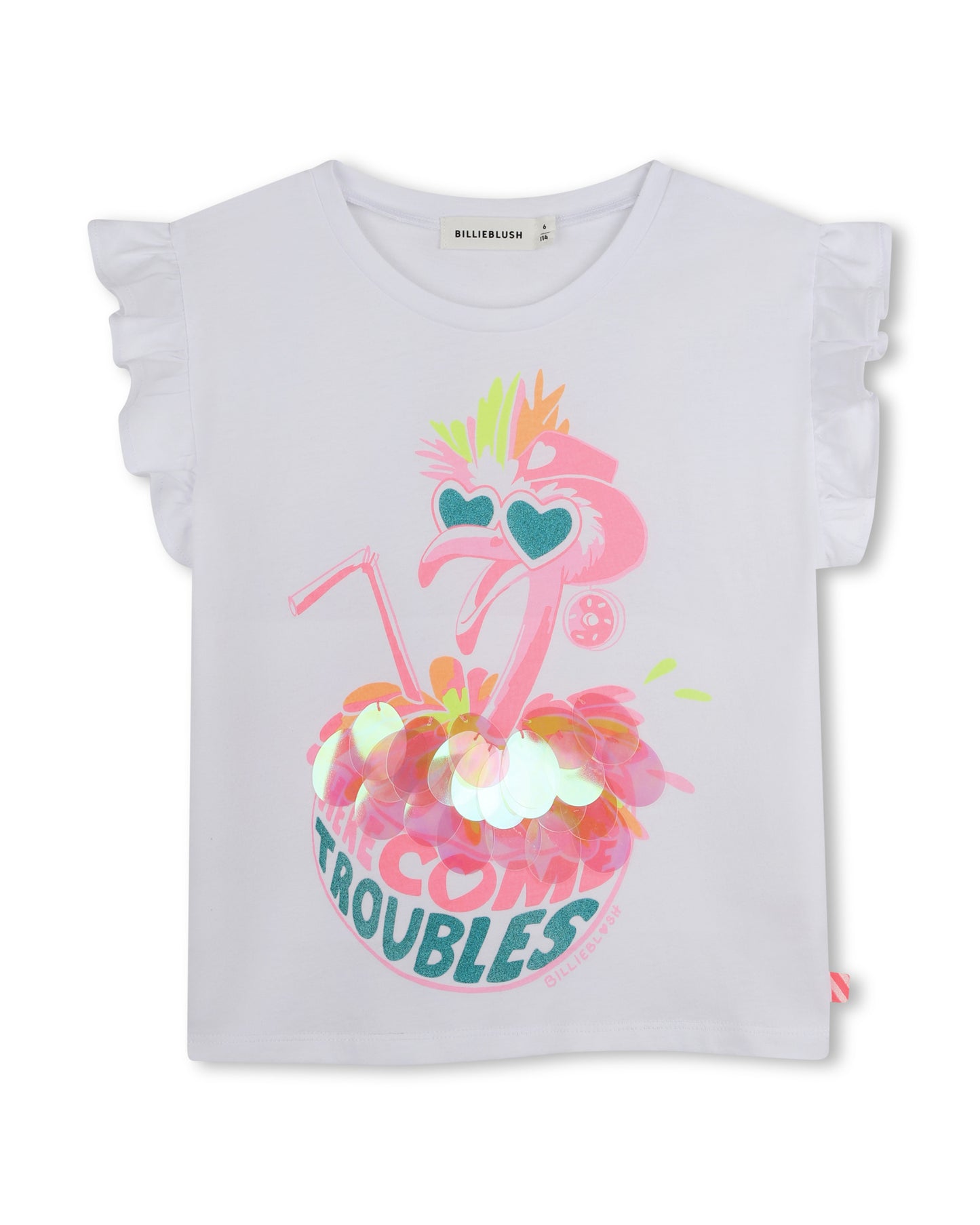 BILLIEBLUSH - Sequin Graphic SS TShirt