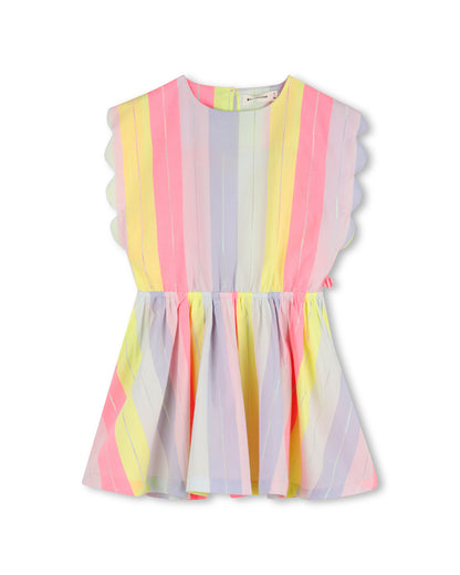 BILLIEBLUSH - Striped Scallop Hem Dress