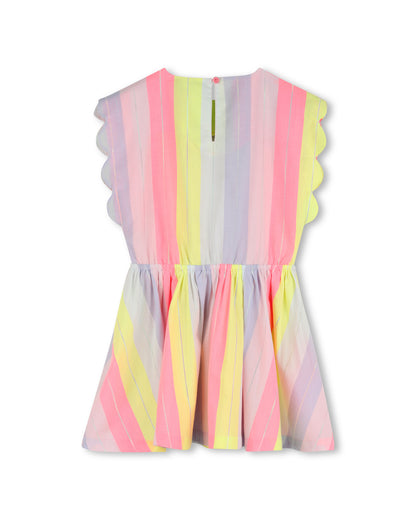 BILLIEBLUSH - Striped Scallop Hem Dress