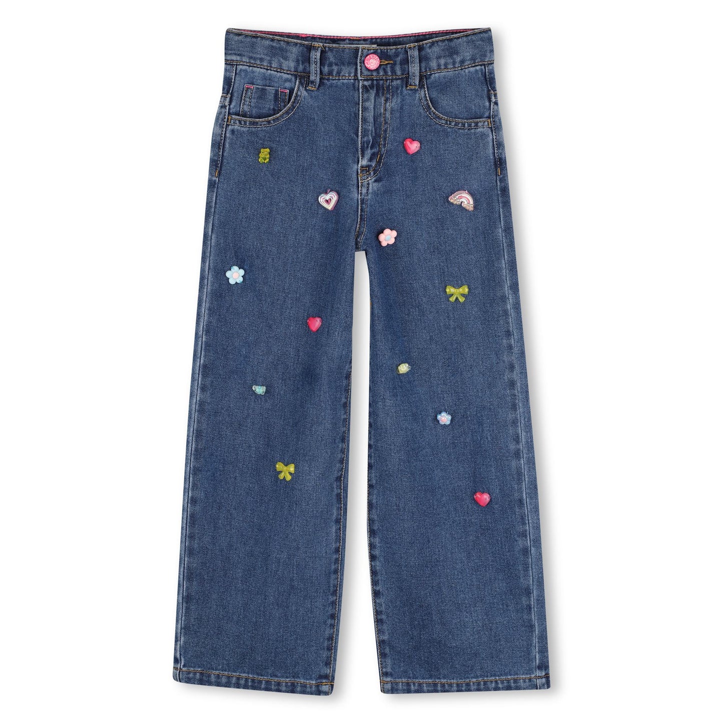 BILLIEBLUSH - Girls Baggy Jeans With Icons