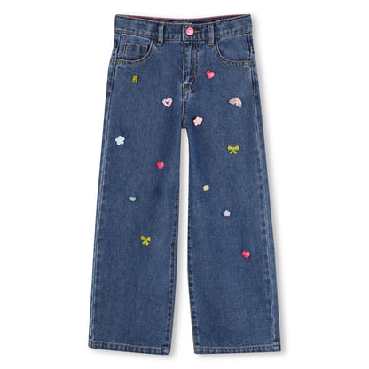 BILLIEBLUSH - Girls Baggy Jeans With Icons