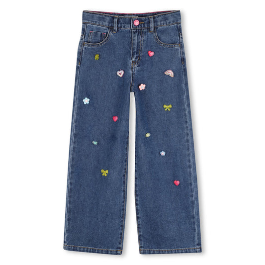 BILLIEBLUSH - Girls Baggy Jeans With Icons