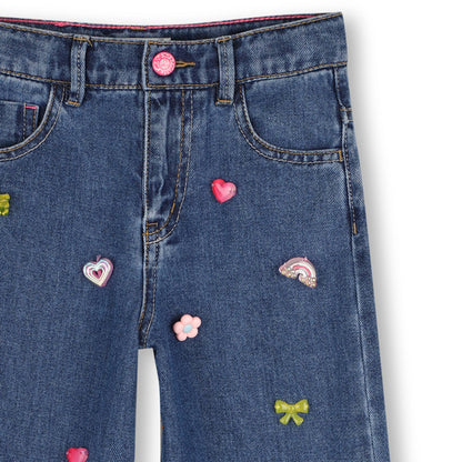BILLIEBLUSH - Girls Baggy Jeans With Icons