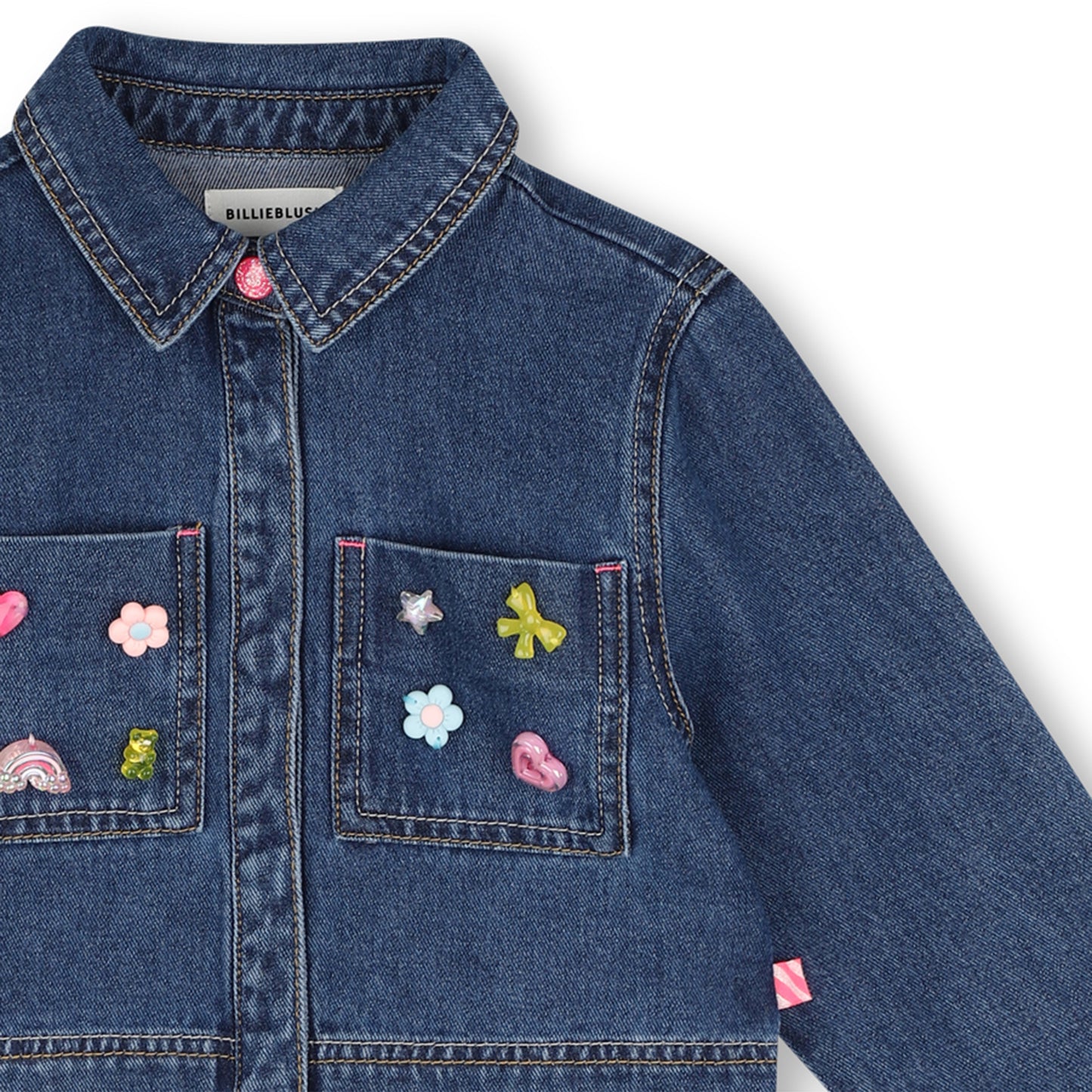 BILLIEBLUSH - Girls Denim Jacket With Icons