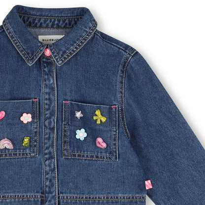 BILLIEBLUSH - Girls Denim Jacket With Icons