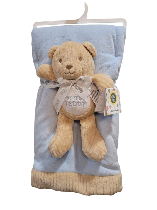 Giftable Blanket With Plush Toy - Blue