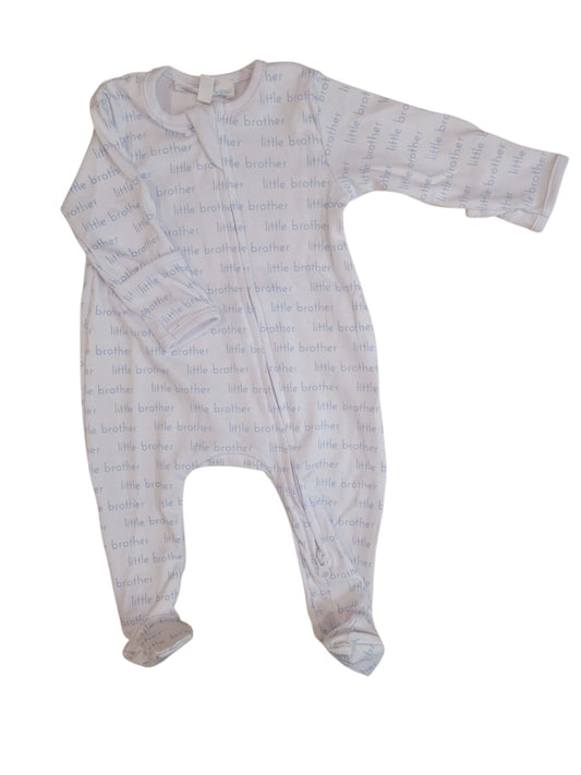MAGNOLIA BABY - Brother Printed Zipper Footie L Blue