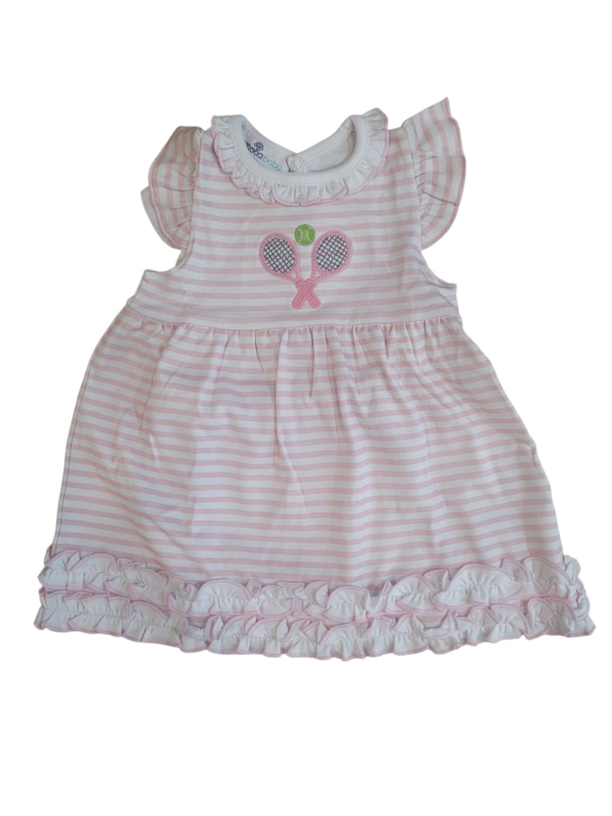 MAGNOLIA BABY - Courtside Cuties Applique Flutters Dress Set