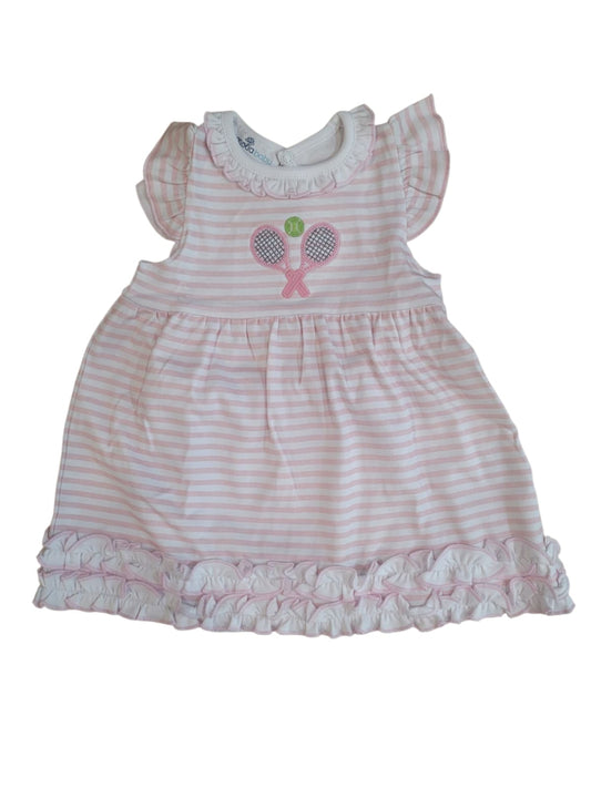 MAGNOLIA BABY - Courtside Cuties Applique Flutters Dress Set
