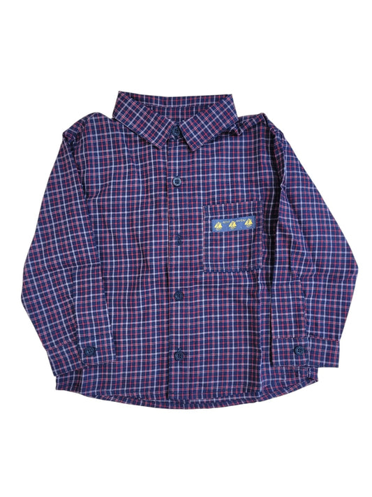 PETIT BATEAU - Boy LS Check Shirt