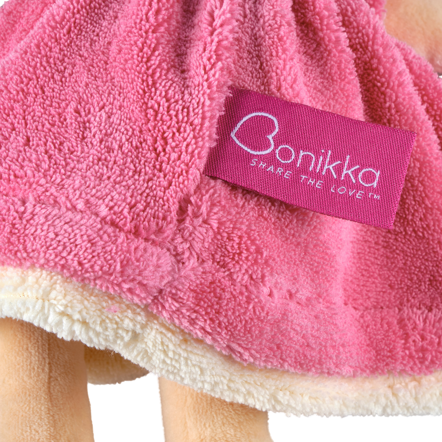 Ria Blonde Hair with Pink and White Dress