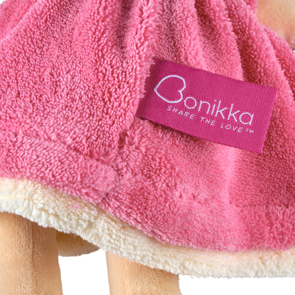 Ria Blonde Hair with Pink and White Dress