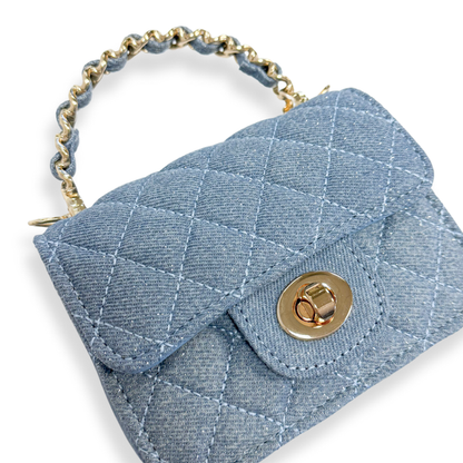 DOE A DEAR -  Sparkly Denim Quilted Purse