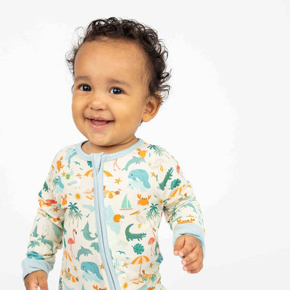 EMERSON & FRIENDS - Explore Florida Souvenir Bamboo Convertible Baby Pajamas