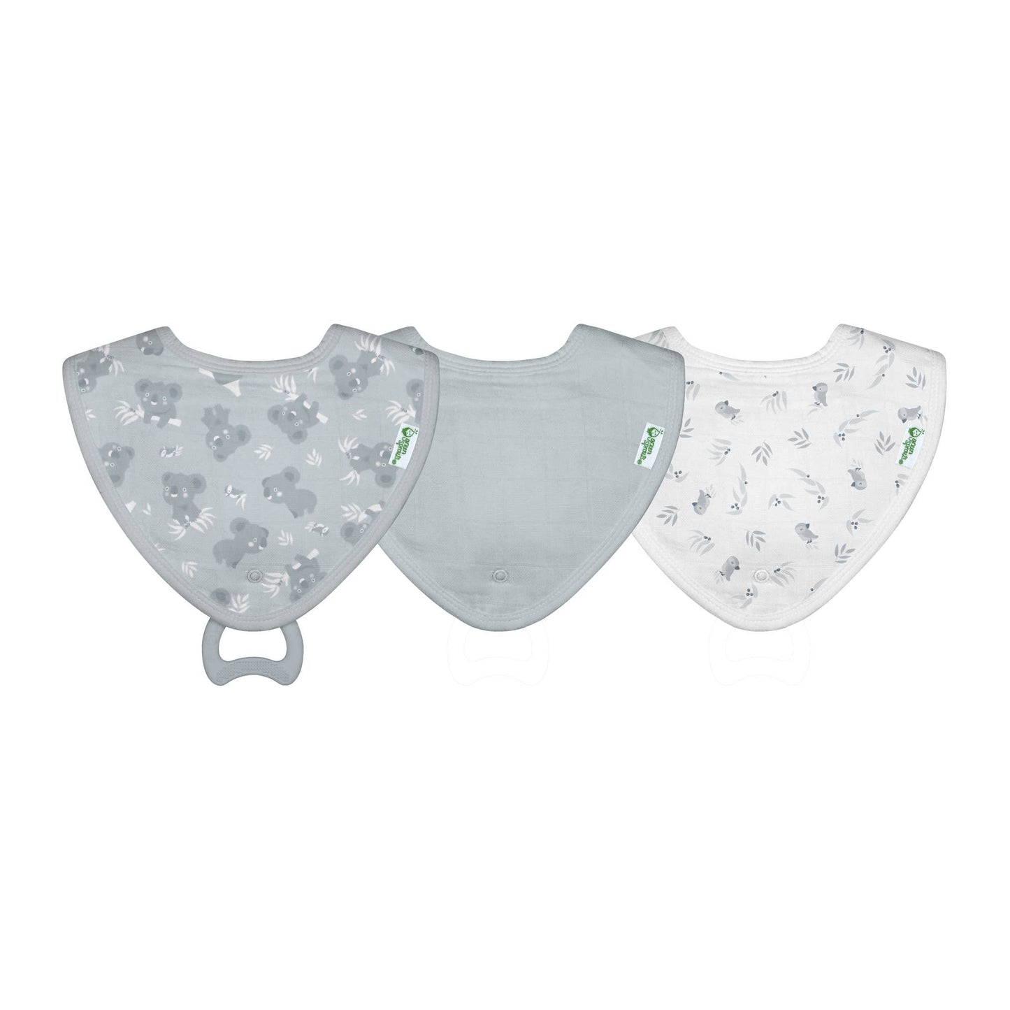 Muslin Stay-dry Teether Bibs 3 pk