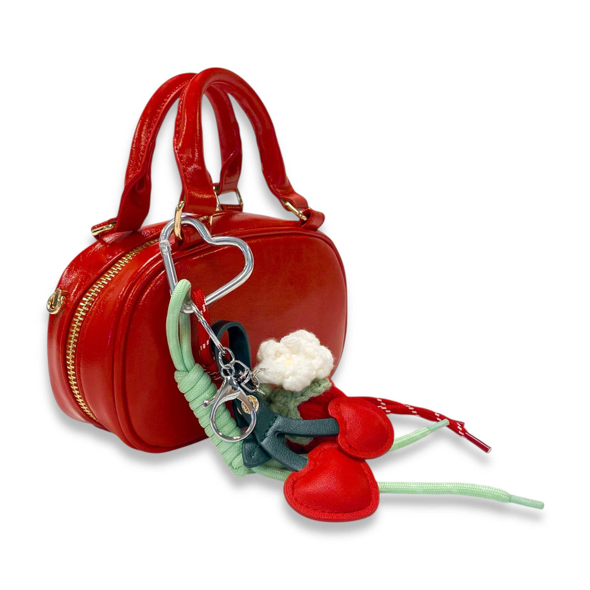 DOE A DEAR - Bowler Purse with Charms