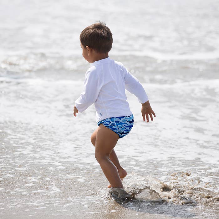 Snap Reusable Absorbent Swimsuit Diaper - Fresh Prints