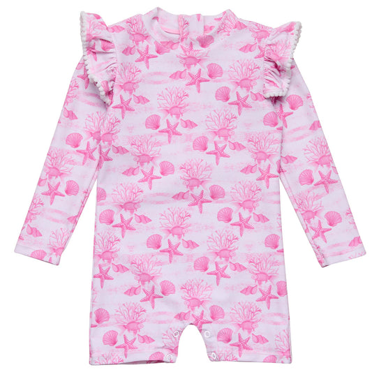 Pink Lagoon LS Sunsuit