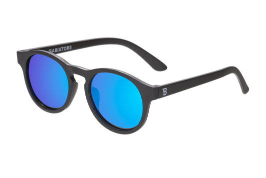 Jet Black w/ Cobalt Blue Lens  Polarized Keyhole Sunglasses