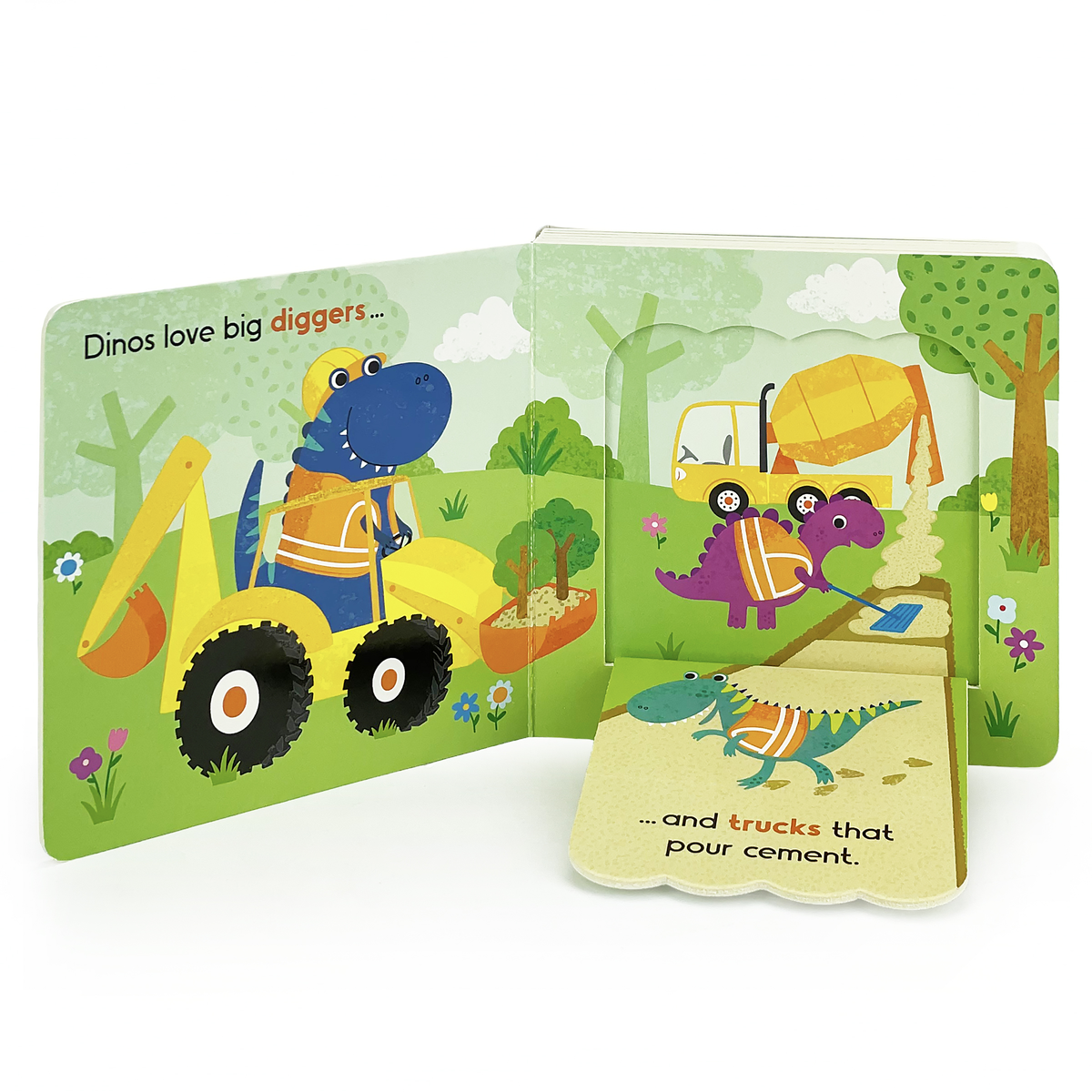 Dinos Love Diggers Lift-a-Flap Board Book