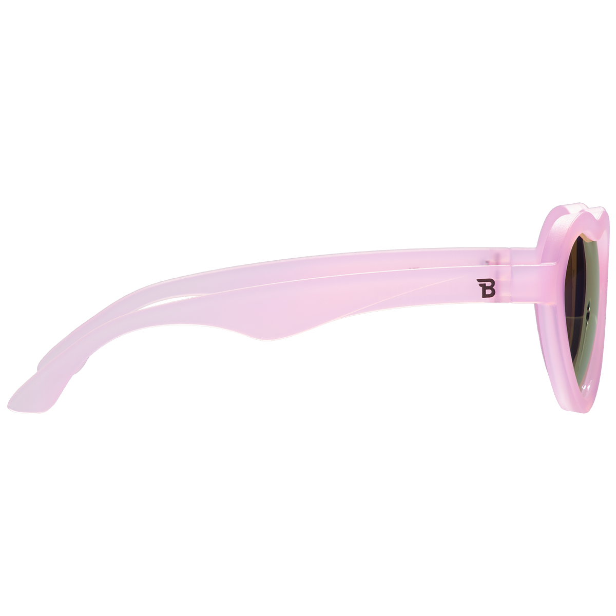 BABIATORS - Frosted Pink Heart | Purple Polarized Mirrored Lenses