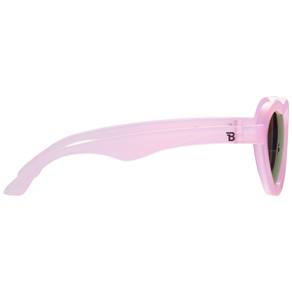 BABIATORS - Frosted Pink Heart | Purple Polarized Mirrored Lenses