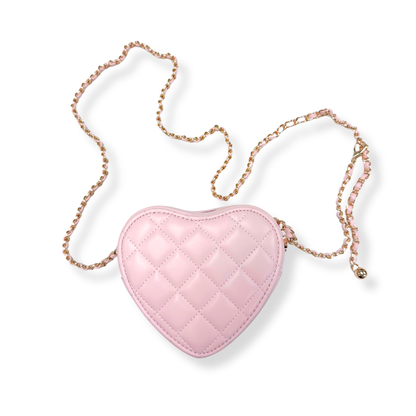 DOE A DEAR -  Quilted Leather Heart Purse