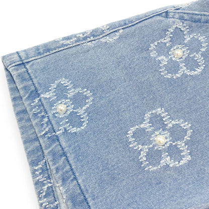 DOE A DEAR - Floral Denim Shorts