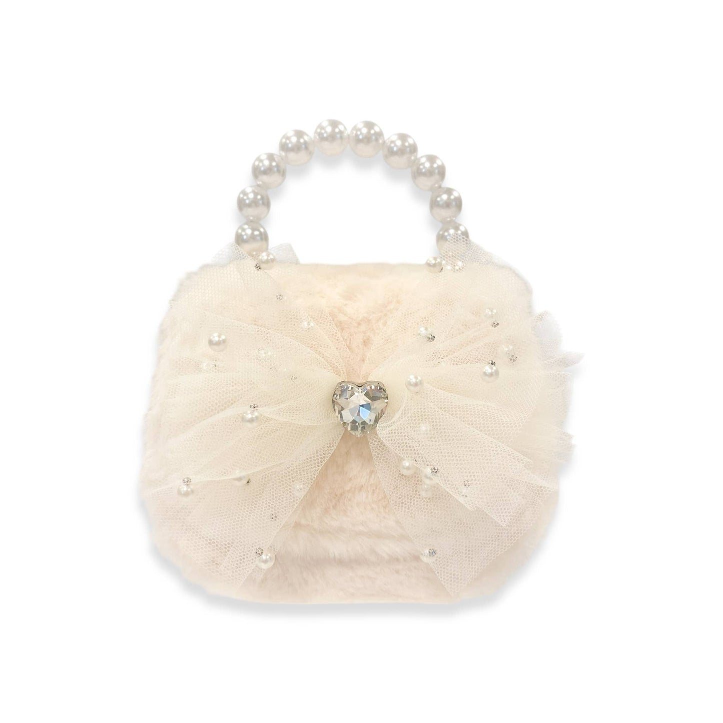 DOE A DEAR -  Mesh Bow Furry Purse