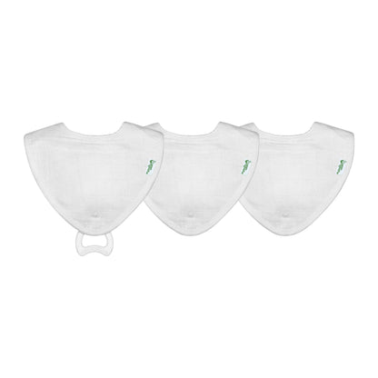 Muslin Stay-dry Teether Bibs 3 pk