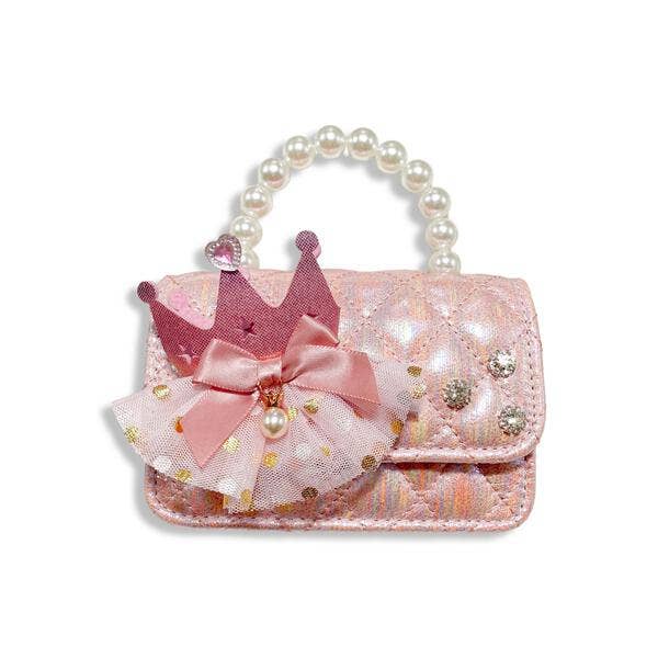 DOE A DEAR - Crown Applique Shiny Quilted Purse