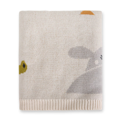 Jungle Friends - Jacquard Sweater Knit Baby Blankets