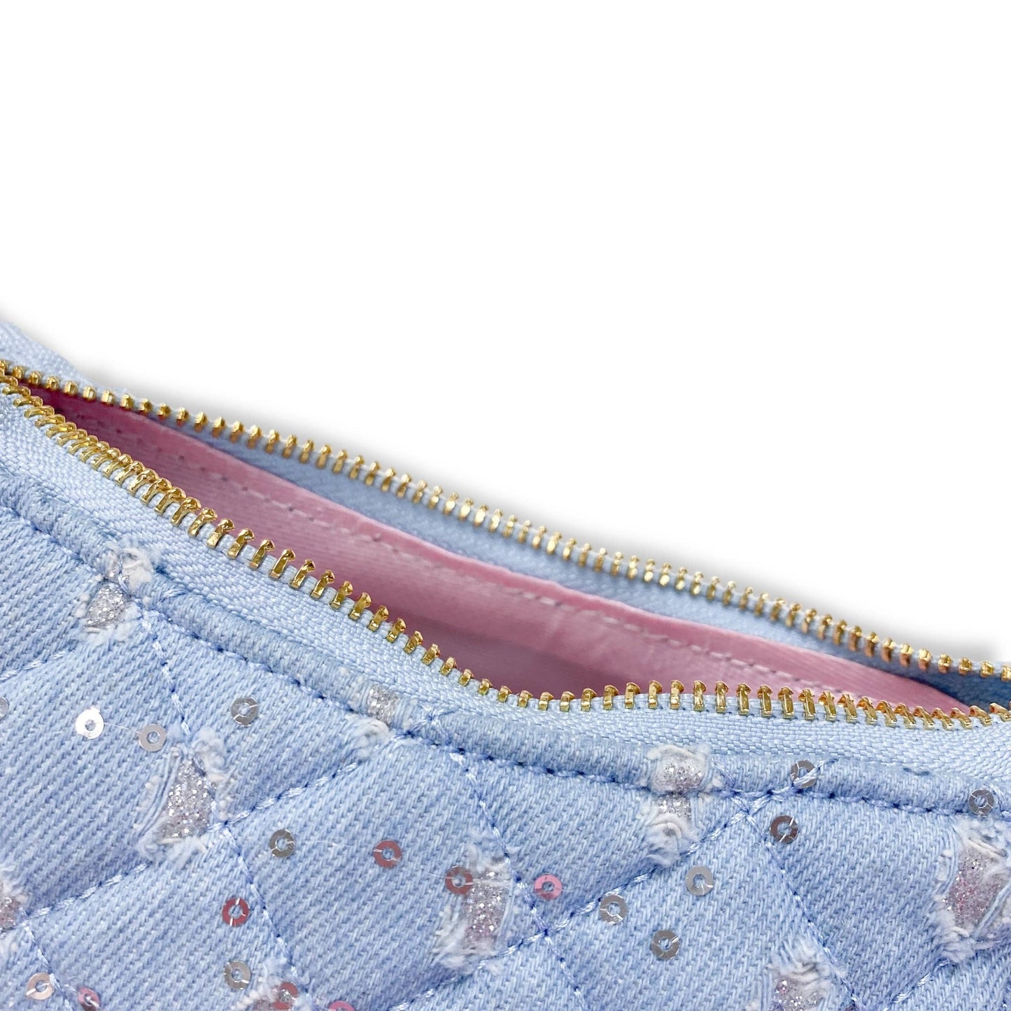 DOE A DEAR -  Denim Crescent Purse - Dark Blue