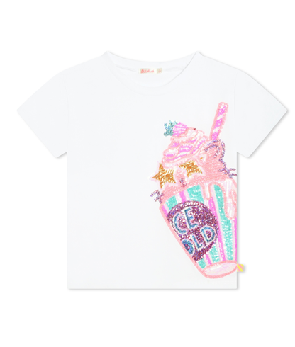 BILLIEBLUSH -  SS Tee W/ Large Cat-Ice Cream Graphic