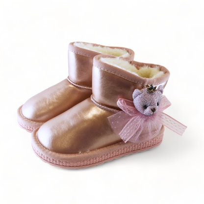 DOE A DEAR - Pink Handcrafted Princess Bear Boot