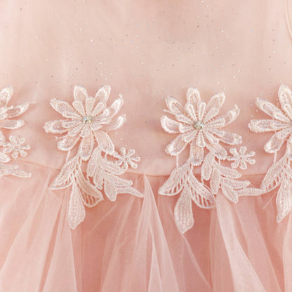 DOE A DEAR -  Floral Embroidered Sheer Dress